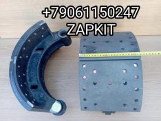 Колодка тормозная задняя в сборе с накладками 24V47-00020*05023, 3502N12-101B Volgabus, Волгабус, Волгабас колодки тормозные задние Ютонг Yutong 6122 3552-00752 355200752